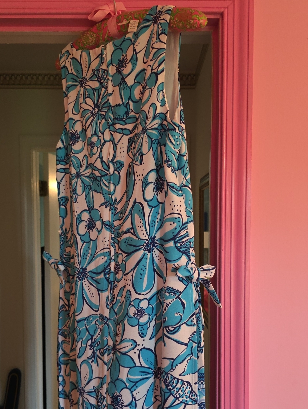 Lilly Pulitzer NWT Donna Maxi Romper- Succelent Blue & White Maxi Romper - Picture 3 of 3